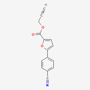 molecular formula C15H9NO3 B11778866 Prop-2-yn-1-yl 5-(4-cyanophenyl)furan-2-carboxylate 