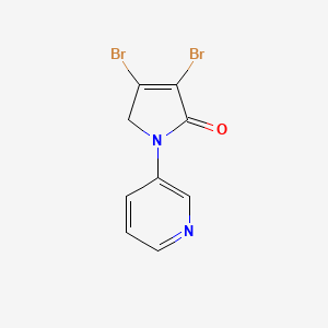 molecular formula C9H6Br2N2O B11778934 3,4-Dibromo-1-(pyridin-3-yl)-1H-pyrrol-2(5H)-one 
