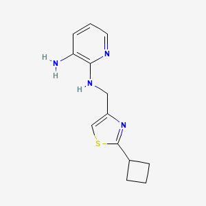 molecular formula C13H16N4S B11778938 N2-((2-Cyclobutylthiazol-4-yl)methyl)pyridine-2,3-diamine 