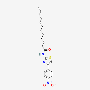 molecular formula C21H29N3O3S B11778949 N-(4-(4-Nitrophenyl)thiazol-2-yl)dodecanamide 