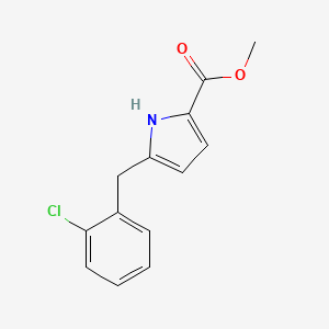 molecular formula C13H12ClNO2 B11778955 Methyl 5-(2-chlorobenzyl)-1H-pyrrole-2-carboxylate 