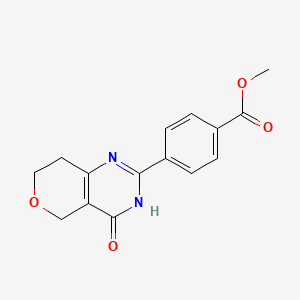 molecular formula C15H14N2O4 B11778980 Methyl 4-(4-oxo-4,5,7,8-tetrahydro-3H-pyrano[4,3-D]pyrimidin-2-YL)benzoate 