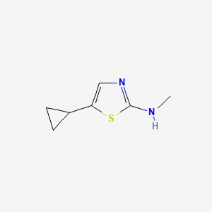 molecular formula C7H10N2S B11779021 5-Cyclopropyl-N-methylthiazol-2-amine 