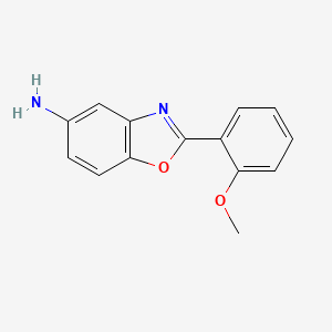 molecular formula C14H12N2O2 B11779093 2-(2-Methoxyphenyl)benzo[d]oxazol-5-amine 