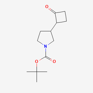 molecular formula C13H21NO3 B11779114 Tert-butyl 3-(2-oxocyclobutyl)pyrrolidine-1-carboxylate 