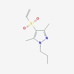 molecular formula C10H16N2O2S B11779166 3,5-Dimethyl-1-propyl-4-(vinylsulfonyl)-1H-pyrazole 