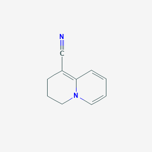 molecular formula C10H10N2 B11779218 3,4-Dihydro-2H-quinolizine-1-carbonitrile CAS No. 1799420-97-5