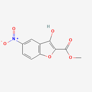 molecular formula C10H7NO6 B11779286 Methyl3-hydroxy-5-nitrobenzofuran-2-carboxylate 