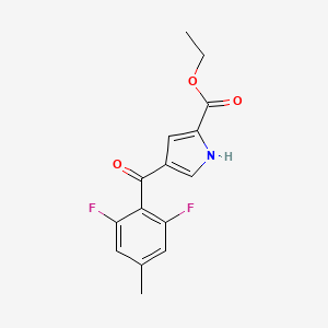 molecular formula C15H13F2NO3 B11779328 Ethyl 4-(2,6-difluoro-4-methylbenzoyl)-1H-pyrrole-2-carboxylate 