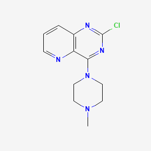molecular formula C12H14ClN5 B11779384 2-Chloro-4-(4-methylpiperazin-1-yl)pyrido[3,2-d]pyrimidine 