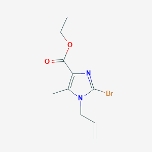 molecular formula C10H13BrN2O2 B11779462 Ethyl 1-allyl-2-bromo-5-methyl-1H-imidazole-4-carboxylate 