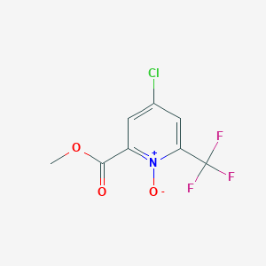 molecular formula C8H5ClF3NO3 B11779467 4-Chloro-2-(methoxycarbonyl)-6-(trifluoromethyl)pyridine 1-oxide 