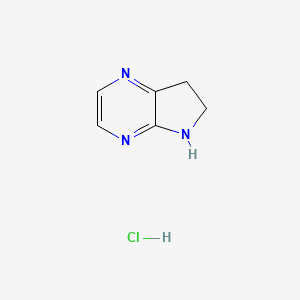 molecular formula C6H8ClN3 B11779486 6,7-Dihydro-5H-pyrrolo[2,3-b]pyrazine hydrochloride 