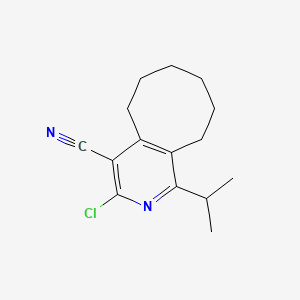 molecular formula C15H19ClN2 B11779503 3-Chloro-1-isopropyl-5,6,7,8,9,10-hexahydrocycloocta[c]pyridine-4-carbonitrile 
