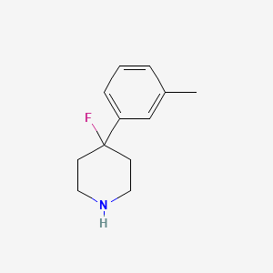 molecular formula C12H16FN B11779581 4-Fluoro-4-(m-tolyl)piperidine 