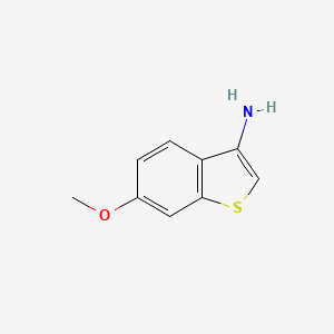 molecular formula C9H9NOS B11779612 6-Methoxybenzo[b]thiophen-3-amine 