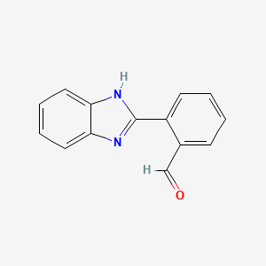 molecular formula C14H10N2O B11779619 2-(1H-Benzo[d]imidazol-2-yl)benzaldehyde 