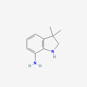 molecular formula C10H14N2 B11779629 3,3-Dimethylindolin-7-amine 
