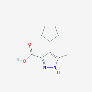 molecular formula C10H14N2O2 B11779677 4-Cyclopentyl-3-methyl-1H-pyrazole-5-carboxylic acid 