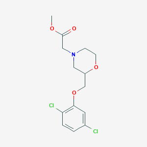 molecular formula C14H17Cl2NO4 B11779685 Methyl2-(2-((2,5-dichlorophenoxy)methyl)morpholino)acetate 
