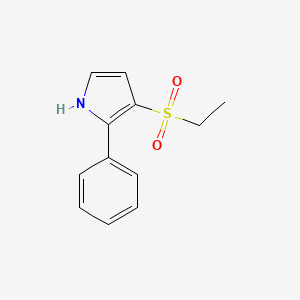 molecular formula C12H13NO2S B11779760 3-(Ethylsulfonyl)-2-phenyl-1H-pyrrole 