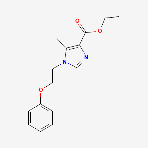 molecular formula C15H18N2O3 B11779770 Ethyl 5-methyl-1-(2-phenoxyethyl)-1H-imidazole-4-carboxylate 