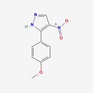 molecular formula C10H9N3O3 B11779790 3-(4-Methoxyphenyl)-4-nitro-1H-pyrazole 