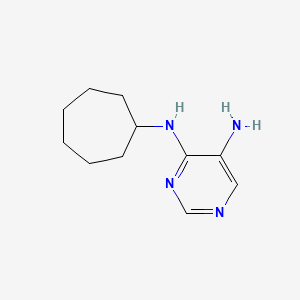 molecular formula C11H18N4 B11779798 N4-Cycloheptylpyrimidine-4,5-diamine 