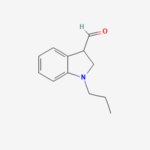 molecular formula C12H15NO B11779847 1-Propylindoline-3-carbaldehyde 