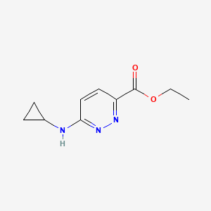 molecular formula C10H13N3O2 B11779877 Ethyl 6-(Cyclopropylamino)pyridazine-3-carboxylate 