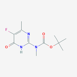 molecular formula C11H16FN3O3 B11779882 tert-Butyl (5-fluoro-4-hydroxy-6-methylpyrimidin-2-yl)(methyl)carbamate 