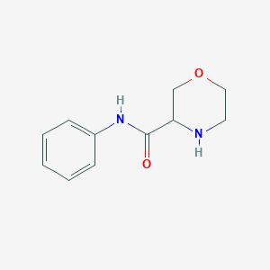 molecular formula C11H14N2O2 B11779938 N-phenylmorpholine-3-carboxamide 