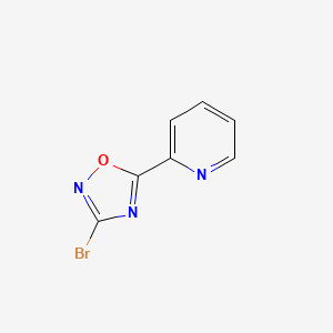 molecular formula C7H4BrN3O B11779947 3-Bromo-5-(pyridin-2-yl)-1,2,4-oxadiazole 