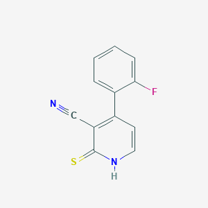 molecular formula C12H7FN2S B11780028 4-(2-Fluorophenyl)-2-thioxo-1,2-dihydropyridine-3-carbonitrile 