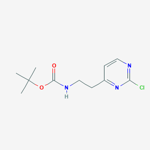 molecular formula C11H16ClN3O2 B11780217 tert-Butyl (2-(2-chloropyrimidin-4-yl)ethyl)carbamate 