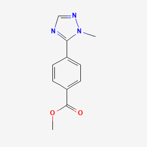 molecular formula C11H11N3O2 B11780265 Methyl 4-(1-methyl-1H-1,2,4-triazol-5-yl)benzoate 
