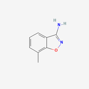 molecular formula C8H8N2O B11780352 7-Methylbenzo[d]isoxazol-3-amine CAS No. 1699584-90-1
