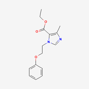 molecular formula C15H18N2O3 B11780401 Ethyl4-methyl-1-(2-phenoxyethyl)-1H-imidazole-5-carboxylate 