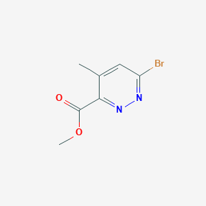 molecular formula C7H7BrN2O2 B11780661 Methyl 6-bromo-4-methylpyridazine-3-carboxylate 