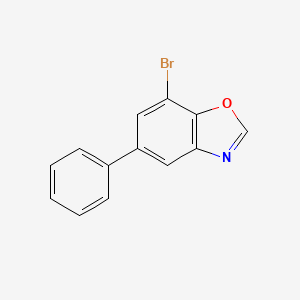 molecular formula C13H8BrNO B11780698 7-Bromo-5-phenylbenzo[d]oxazole 