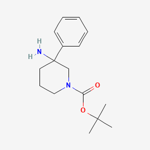 molecular formula C16H24N2O2 B11780710 tert-Butyl 3-amino-3-phenylpiperidine-1-carboxylate 