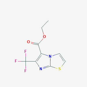 molecular formula C9H7F3N2O2S B11780716 Ethyl 6-(trifluoromethyl)imidazo[2,1-b]thiazole-5-carboxylate 