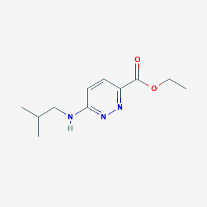molecular formula C11H17N3O2 B11780780 Ethyl 6-(Isobutylamino)pyridazine-3-carboxylate 