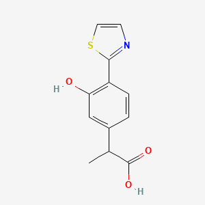 2-[3-Hydroxy-4-(thiazol-2-yl)phenyl]propionic Acid