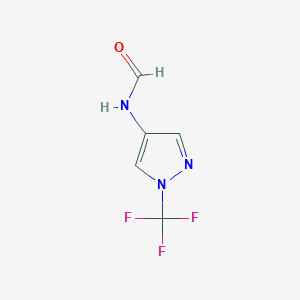 molecular formula C5H4F3N3O B11780837 N-(1-(Trifluoromethyl)-1H-pyrazol-4-yl)formamide 