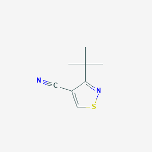 molecular formula C8H10N2S B11780867 3-(Tert-butyl)isothiazole-4-carbonitrile 