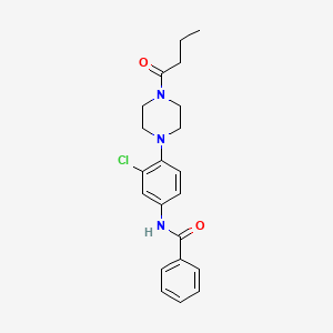 molecular formula C21H24ClN3O2 B1178092 N-[4-(4-butanoylpiperazin-1-yl)-3-chlorophenyl]benzamide 
