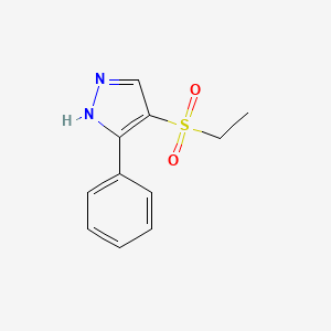 molecular formula C11H12N2O2S B11780939 4-(Ethylsulfonyl)-3-phenyl-1H-pyrazole 