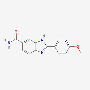 molecular formula C15H13N3O2 B11780986 2-(4-Methoxyphenyl)-1H-benzo[d]imidazole-5-carboxamide 