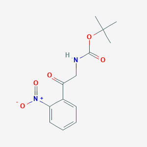 molecular formula C13H16N2O5 B117811 tert-Butyl (2-(2-nitrophenyl)-2-oxoethyl)carbamate CAS No. 155301-81-8